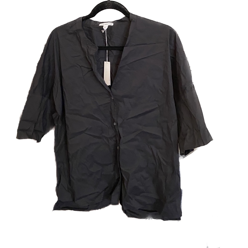 NWT James Perse 3/4 Black Button Up